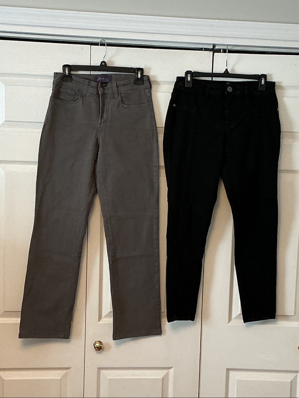 Multiples Twin Straight-Leg Jeans in Black and Taupe